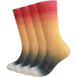 4 Pack Women's Merino Wool Outdoor Hiking Trail Crew Sock